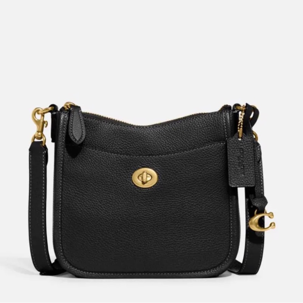 Coach Pebble Chaise Crossbody 19 - Black
